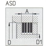 FK6 ASD 74 X 3.10 X 1.65 (2 RING SET)